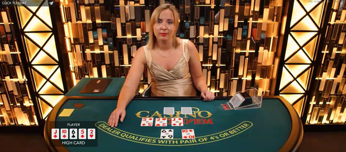 real cash live dealer blackjack session